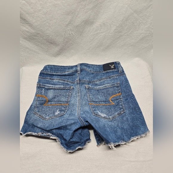 American Eagle Next Level stretch Hi-Rise Shortie- Denim shorts size 4 Women’s - Picture 6 of 6